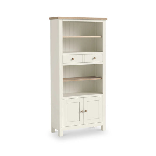 Modern Country Display Bookcase Coconut White