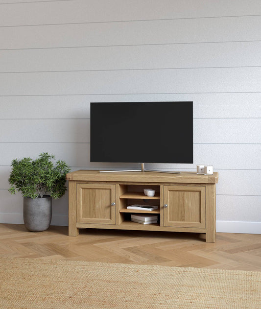 Normandy Oak 140cm Wide TV Unit - Blythe Living
