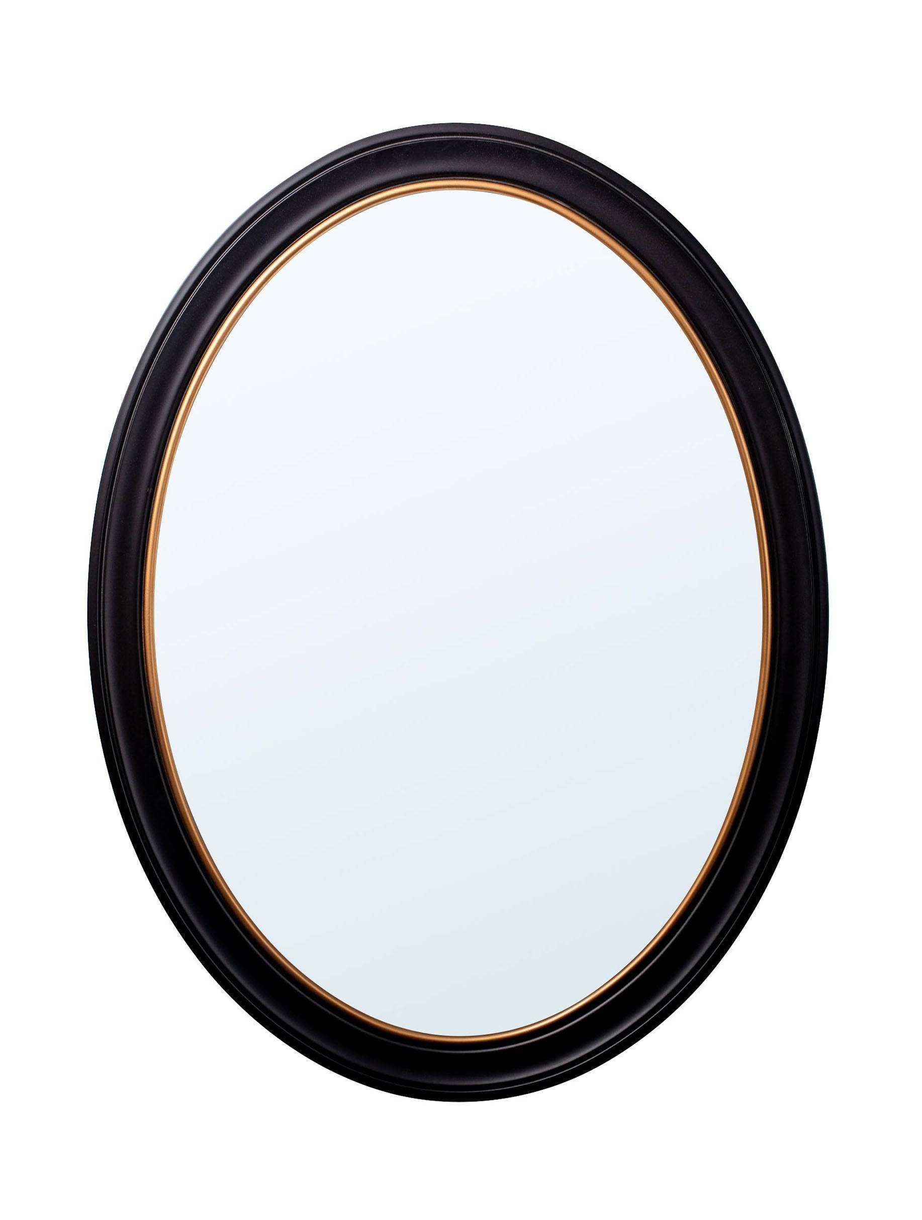Oval Mirror - Black and Gold - Blythe Living