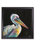 Pelican Print 'Pierre' by Amy Ansell - Black Square Frame - Blythe Living