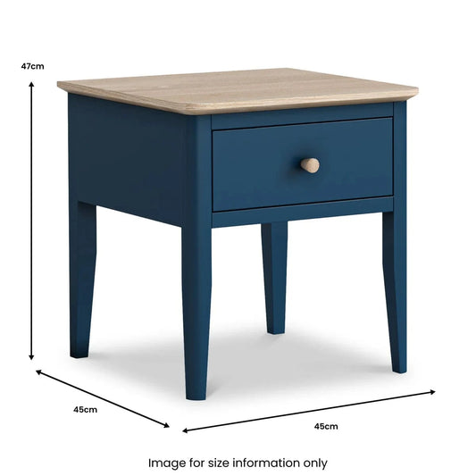 Marlow Navy Lamp Table - Blythe Living