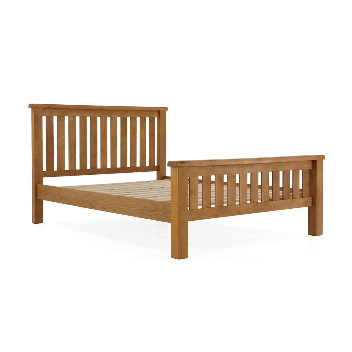 Salisbury Oak Slatted Bed Frame - Blythe Living