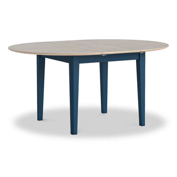 Marlow Navy Extending Round Dining Table - Blythe Living