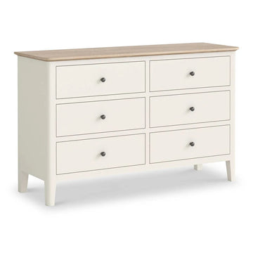 Marlow White 6 Drawer Chest - Blythe Living