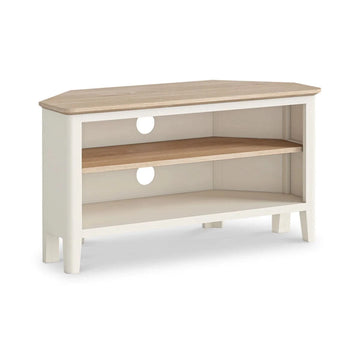 Marlow White Corner TV Unit - Blythe Living
