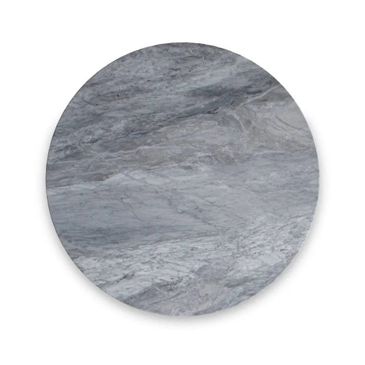 Marmora Grey Marble Nest of 2 Tables with Grey Frame - Blythe Living