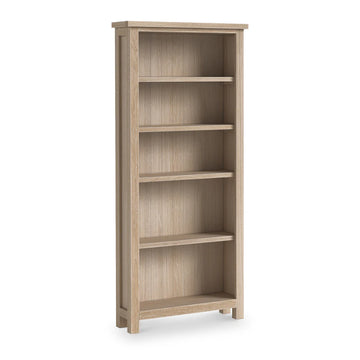 Modern Country Washed Oak Large Bookcase
