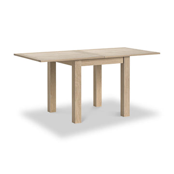 Modern Country Washed Oak 80cm - 160cm Flip Top Dining Table
