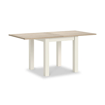 Modern Country 80cm - 160cm Flip Top Dining Table - Coconut White