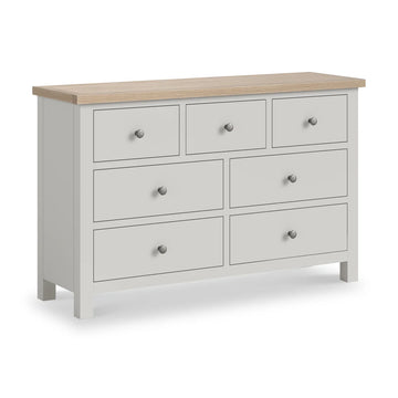 Modern Country 3 over 4 Chest of Drawers - Stone Grey