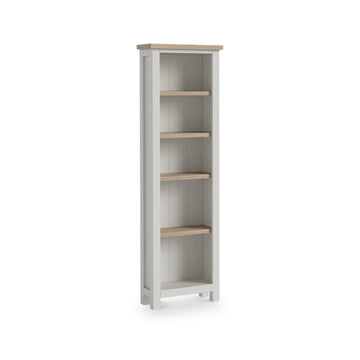 Modern Country Slim Bookcase - Stone Grey