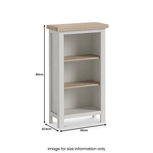 Modern Country Small Bookcase - Stone Grey