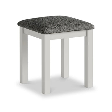 Modern Country Boucle Dressing Table Stool - Stone Grey