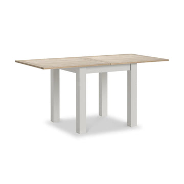 Modern Country 80cm - 160cm Flip Top Dining Table - Stone Grey