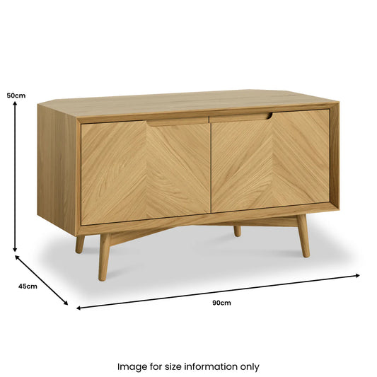 Valencia Oak 2 Door Corner TV Unit