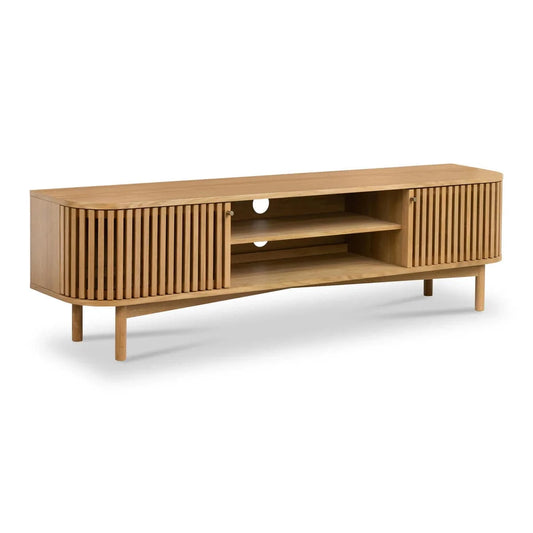 Soho Oak 180cm Slatted TV Unit - Blythe Living