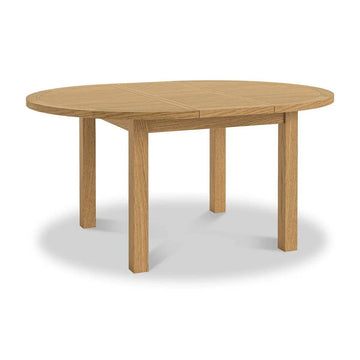 Burford Oak 120-160cm Round Extendable Dining Table - Blythe Living