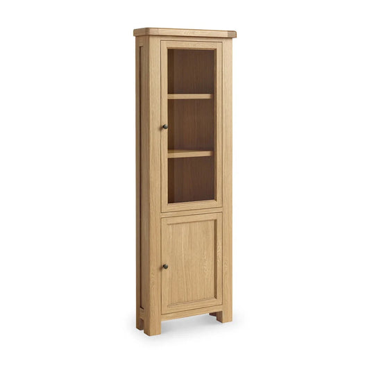 Normandy Oak 2 Door Corner Display Unit - Blythe Living
