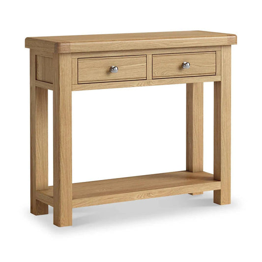 Normandy Oak 2 Drawer Console Table - Blythe Living