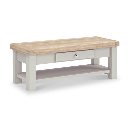Salcombe 1 Drawer Coffee Table - Stone Grey - Blythe Living