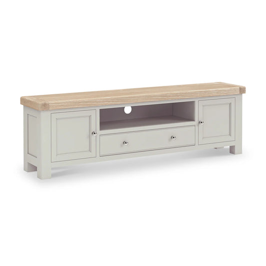 Salcombe 190cm TV Unit - Stone Grey - Blythe Living