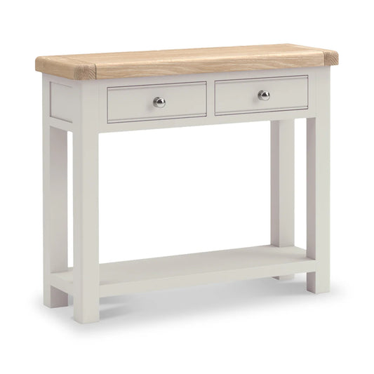 Salcombe 2 Drawer Console Table - Stone Grey