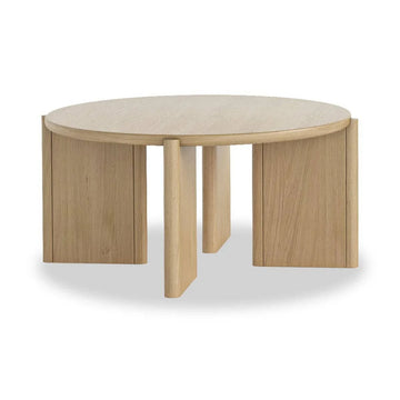 Cara Oak Round Coffee Table - Blythe Living