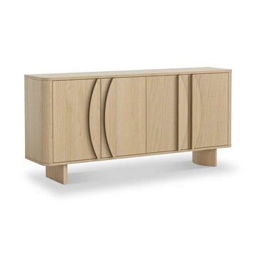 Cara Oak 4 Door Large Sideboard - Blythe Living