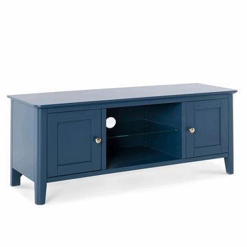 Harrogate Blue 120cm Large TV Stand - Blythe Living