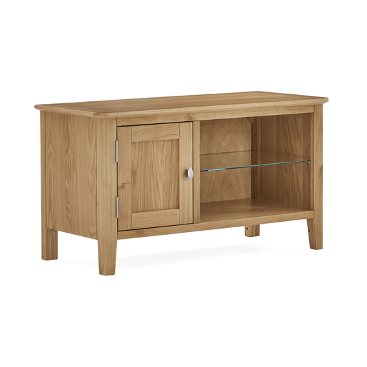 Bath Oak Small Media Stand - Blythe Living