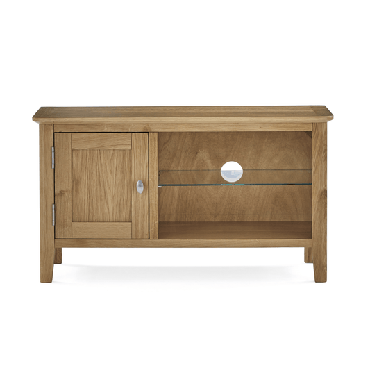 Bath Oak Small Media Stand - Blythe Living