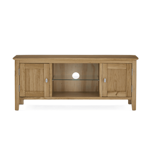 Bath Oak Large Media Stand - Blythe Living
