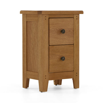 Burford Oak Narrow Bedside - Blythe Living