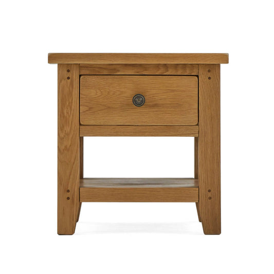 Burford Oak Lamp Table - Blythe Living