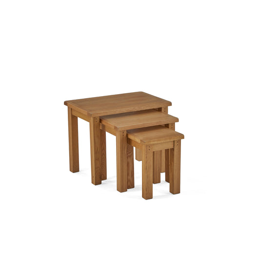 Burford Oak Nest of Tables - Blythe Living