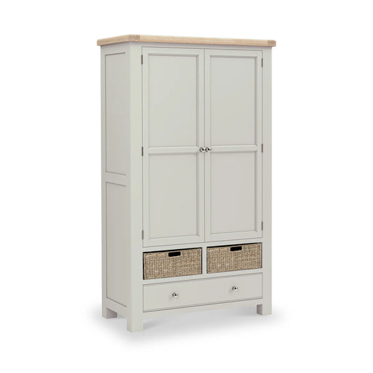 Salcombe Painted Oak Stone Grey Larder Unit