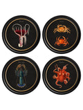 C.1876 Marine Animals in Round Frames - Black - Blythe Living