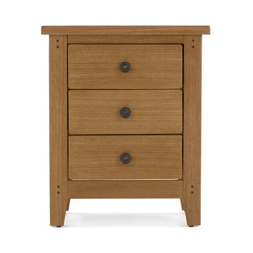 Shop Burford Rustic Solid Oak 2 Drawer Bedside Table