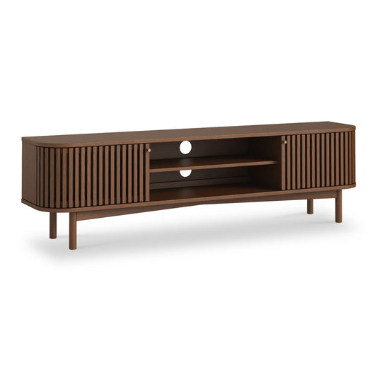 Soho Dark Oak 180cm Slatted Large TV Unit