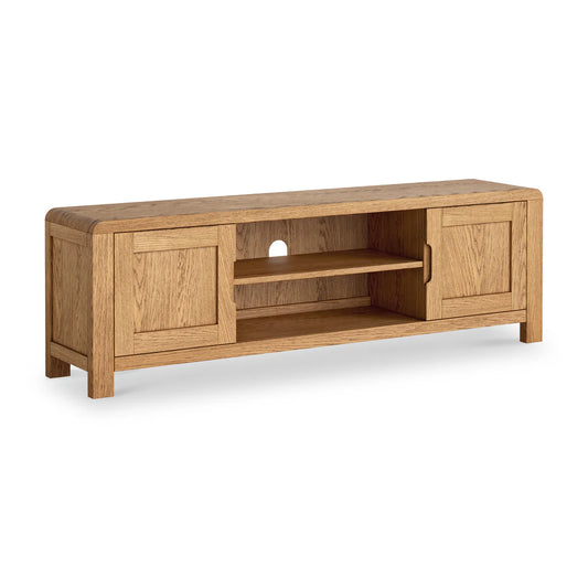Thurlestone Curved Oak Storage TV Unit