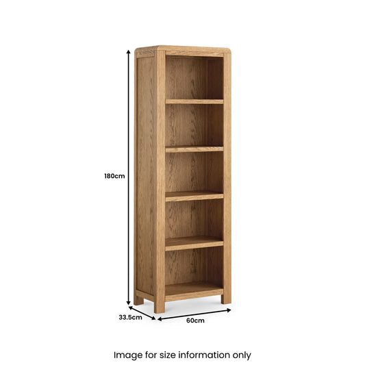 Thurlestone Curved Oak Tall Bookcase