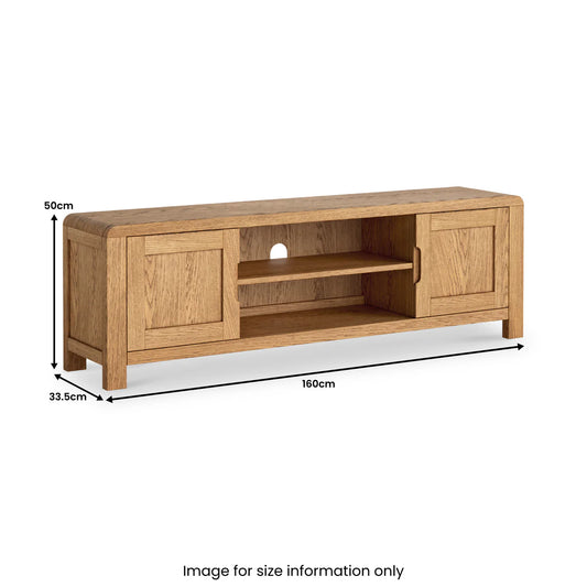 Thurlestone Oak 160cm TV Unit