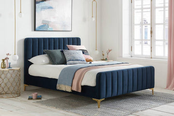 Blythe Midnight Blue Bed - Blythe Living