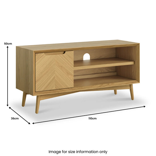 Valencia Oak 110cm Small TV Unit