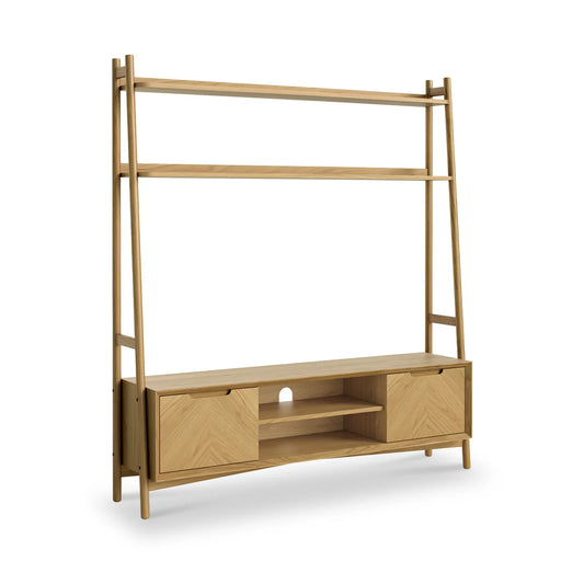 Valencia Oak 160cm Ladder Display TV Unit