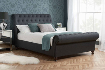 Castello Bed Charcoal - Blythe Living