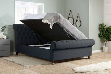 Castello Side Ottoman Charcoal - Blythe Living