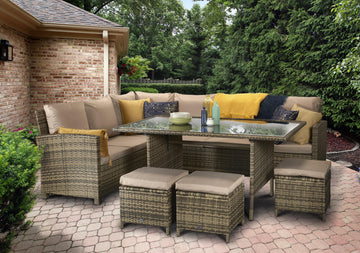 Charlotte Corner Dining in Nature/Brown - Blythe Living