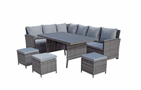 Charlotte HDPE Wood Effect Corner Dining - Blythe Living