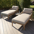 Maze - Martinique Rope Weave Double Sun Lounger Set with Round Coffee Table - Blythe Living